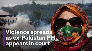 More violence in Pakistan as Imran Khan appears in court