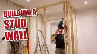 How I build a STUD WALL - downstairs toilet (part 2)