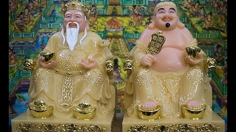 Thần Tài Thổ Địa đá thạch anh viền vàng ngồi ghế rồng