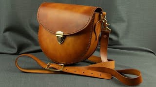 Сумка из кожи своими руками. Небольшая сумочка + выкройка / Leather woman bag handmade + pattern