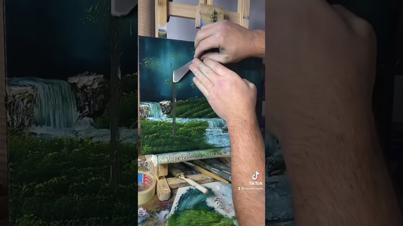 This is a Magical Enchanted Forest Oil Painting Art