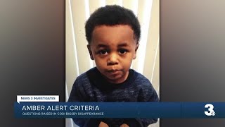 AMBER Alert Criteria: Questions raised in Codi Bigsby disappearance