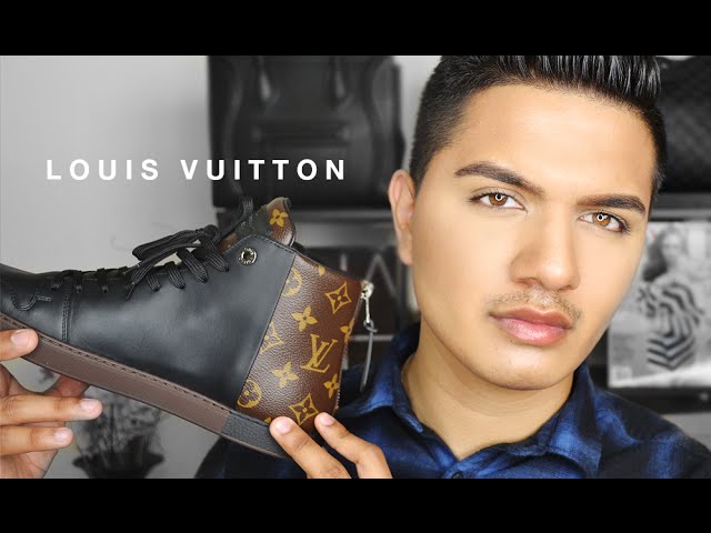 Louis Vuitton Men's White Monogram Empreinte Rivoli Sneaker Boot 12 US