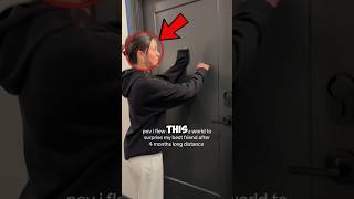 Girl Surprise Her Bestfriend At The Door She Flew Across The World
