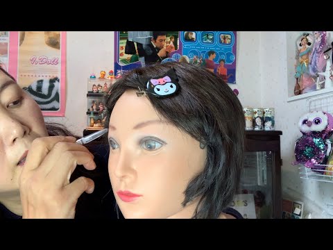 【ASMR】メイクアップロールプレイ💄カンナちゃんに秋のメイク🍁リベンジ❣️今度はいい音♪とれたよ❤️your make up role play