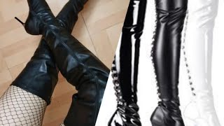 Very Stylish & Stunning Thigh High Leatherbootsthigh High Long Heels Bootsthigh High Boots