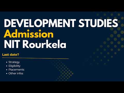 NIT Rourkela ma development studies admission 2026 || Entrance Exam