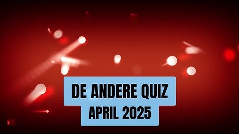 Teaser horecaquiz | April 2025 | De Andere Quiz