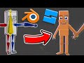 Rigging Tung Tung Sahur In Blender Timelapse 