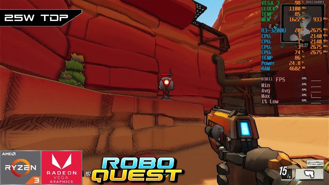 Roboquest | AMD Ryzen 3 3200U Vega 3 - YouTube