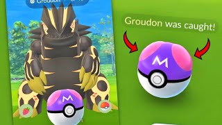 I caught a Shiny Primal Groudon with THE MASTER BALL?