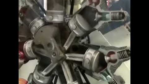 Jacob R 755 Radial engine cutaway in motion
