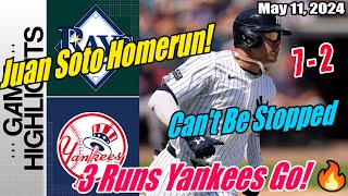 NY Yankees vs TB Rays [TODAY] Highlights Juan Soto Homerun! [Can't Be Stopped] | 3 Runs Yankees Go!