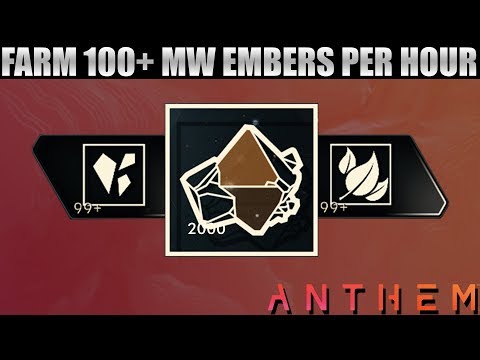 Anthem How to Farm 100+ Masterwork Embers per Hour | 4000+ Craft Materials per Hour!