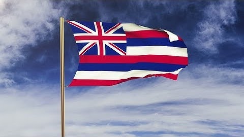 4K hawaii flag waving in the wind. Green screen, alpha matte. Loopable animation Stock video