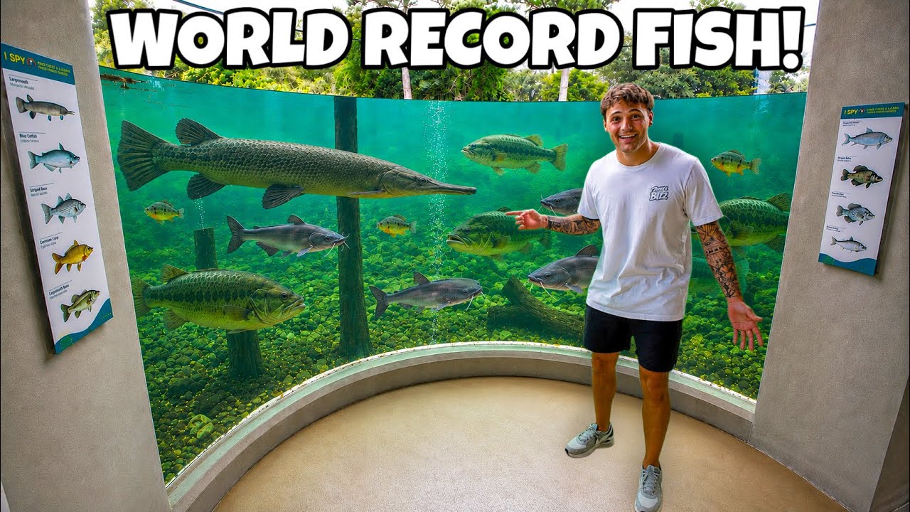 This AQUARIUM was FILLED with RECORD FISH!! (fish hatchery tour)