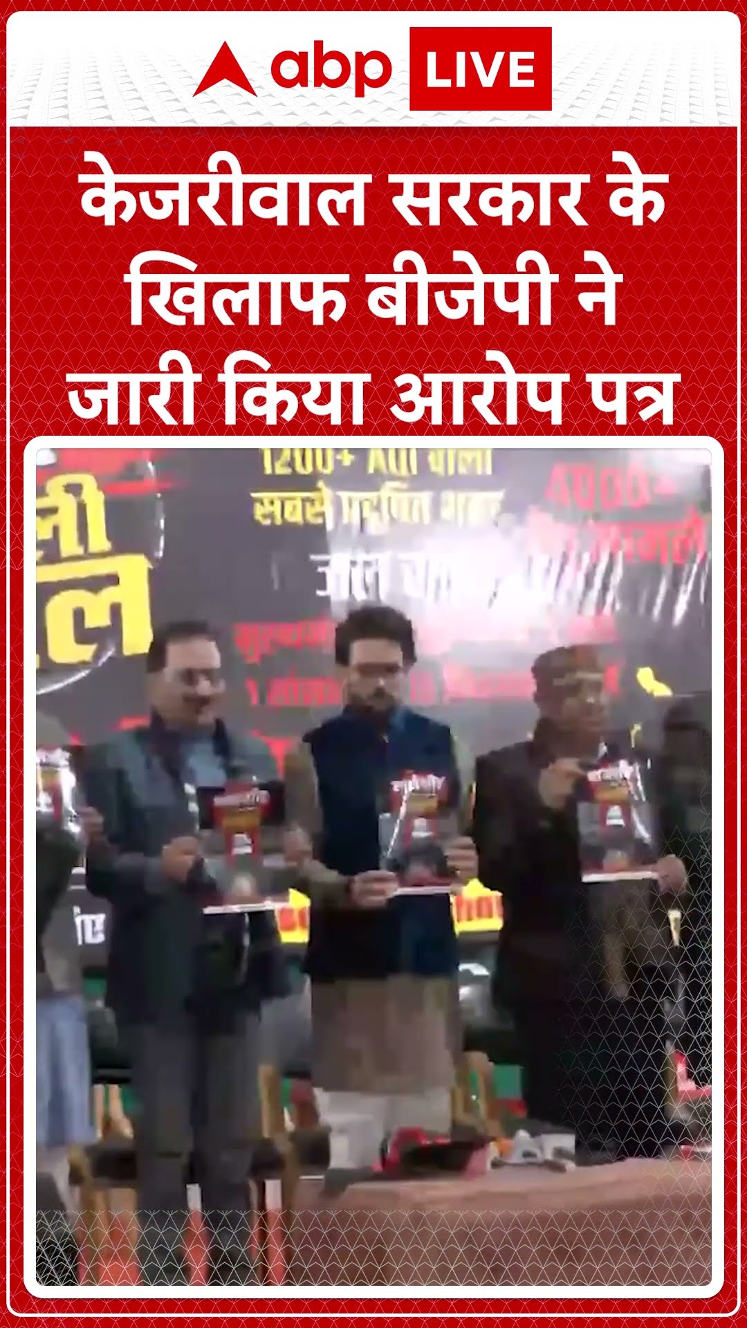 केजरीवाल सरकार के खिलाफ BJP ने जारी किया आरोप पत्र | #shorts