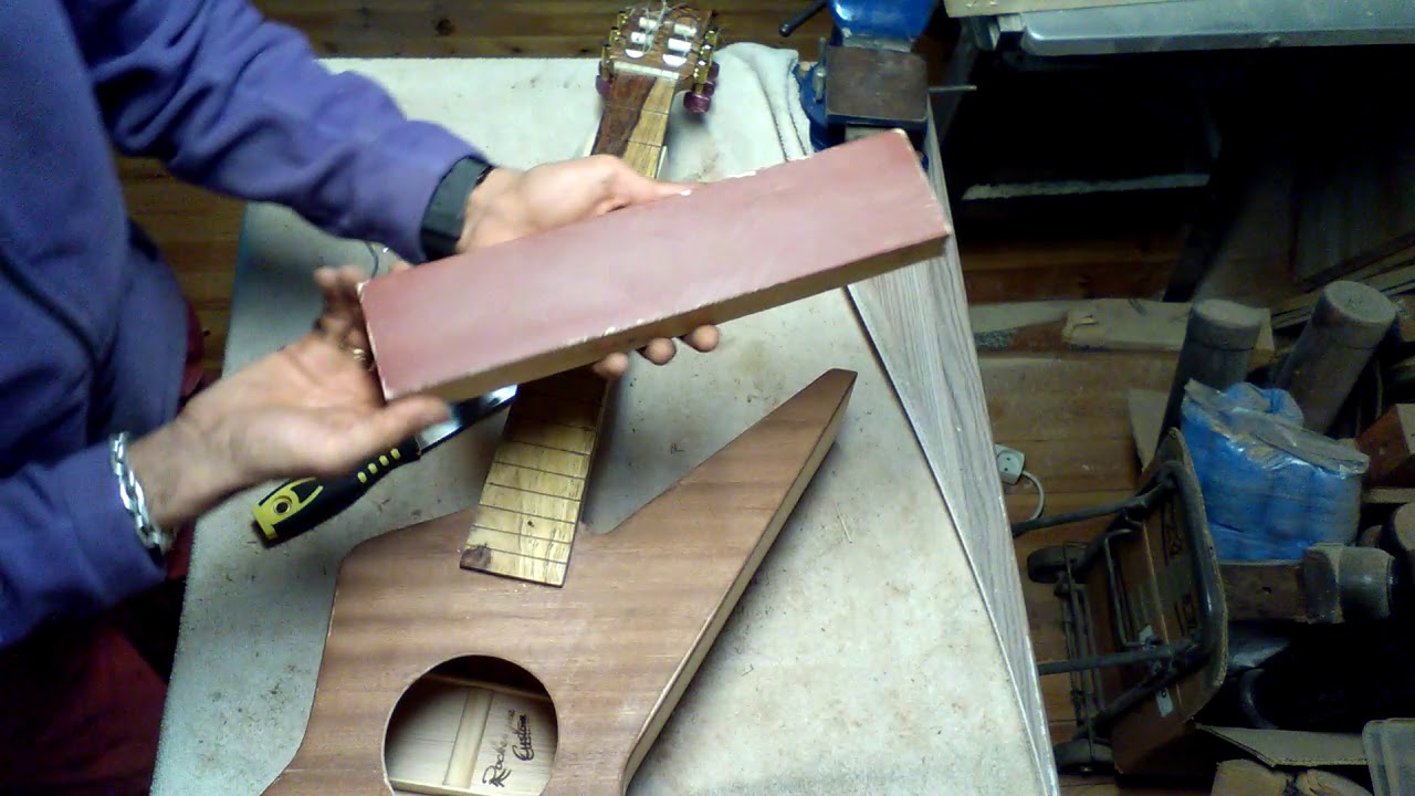 How To Change Frets On A FretBoard By Rockerzee Custom guitars part 1