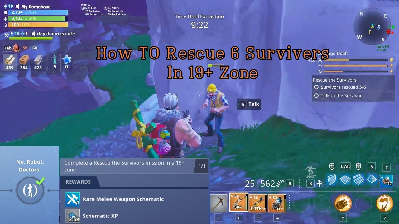 No Robot Doctors  Rescue The Survivors  Fortnite STW Plankerton 3 Mission