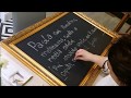 Making menu chalk board for italian restaurant