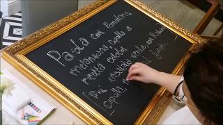 Making: Menu Chalk Board for Italian Restaurant.