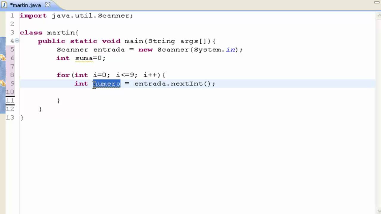 Tutorial de Java 19- Programa Usando la Sentencia For - YouTube