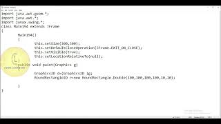 Java | Graphics2D &#39;fill() - RoundRectangle2D()&#39; | CodeLearning