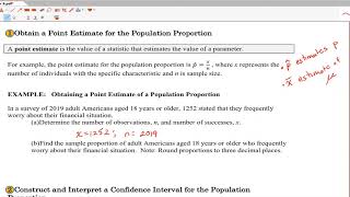 9 1 1 Point Estimate Proportion