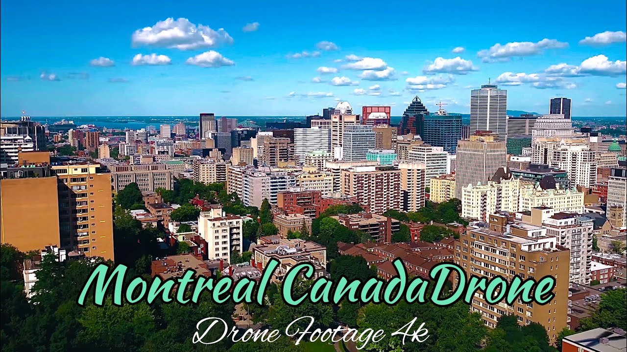 Montreal Canada | 4k drone view of Montreal Canada