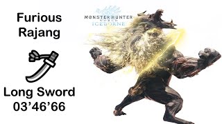 (MHW) Furious Rajang Long Sword 03'46'66 /격앙라잔 태도 / M★6 금색 나찰