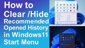 How to Clear/Hide Recommended & Recently Opened History in Windows 11 Start Menu