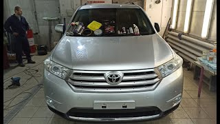 Обработка кузова Toyota Highlander жидким стеклом Hikari Diamond PRO 10h (2-х слойное)