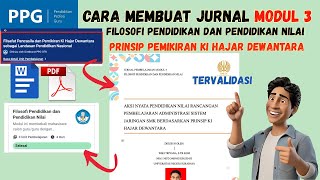 MODUL 3 | Contoh Jurnal Filosofi Pendidikan dan Pendidikan Nilai | Pemikiran Ki Hajar Dewantara