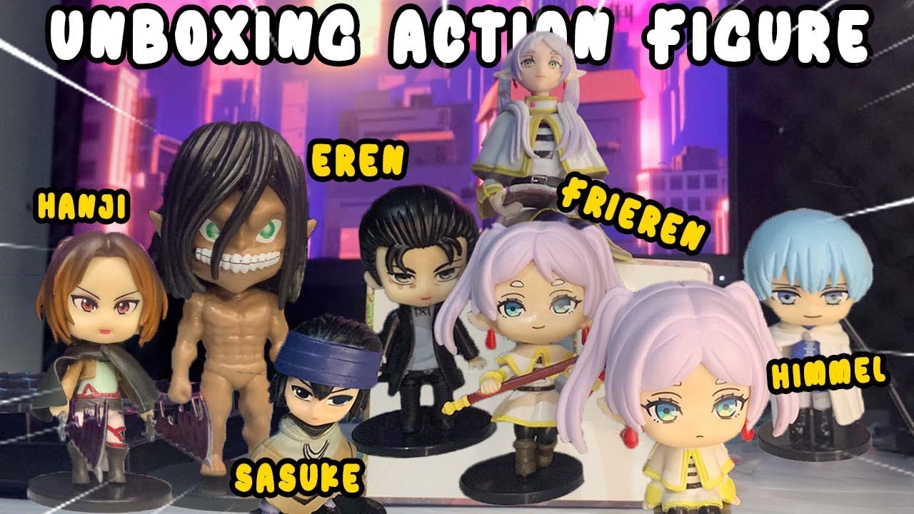 UNBOXING ACTION FIGURE ATTACK ON TITAN,  SASUKE, FRIEREN DAN HIMMEL BEYOND JOUNEY'S