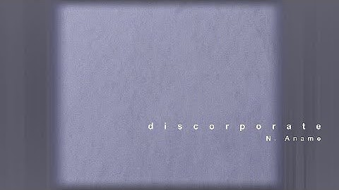 discorporate