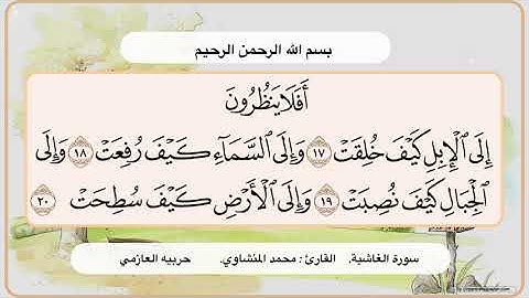 سورة الغاشية 17 - 20