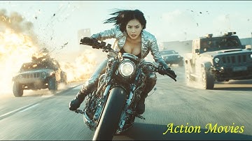 2025年動作大片！恐怖分子飆車瘋狂追殺女孩，哪料女孩是功夫特警 # kungfu # 功夫 # 特種兵 # 神槍手 # Action Moves #⚡抗日#