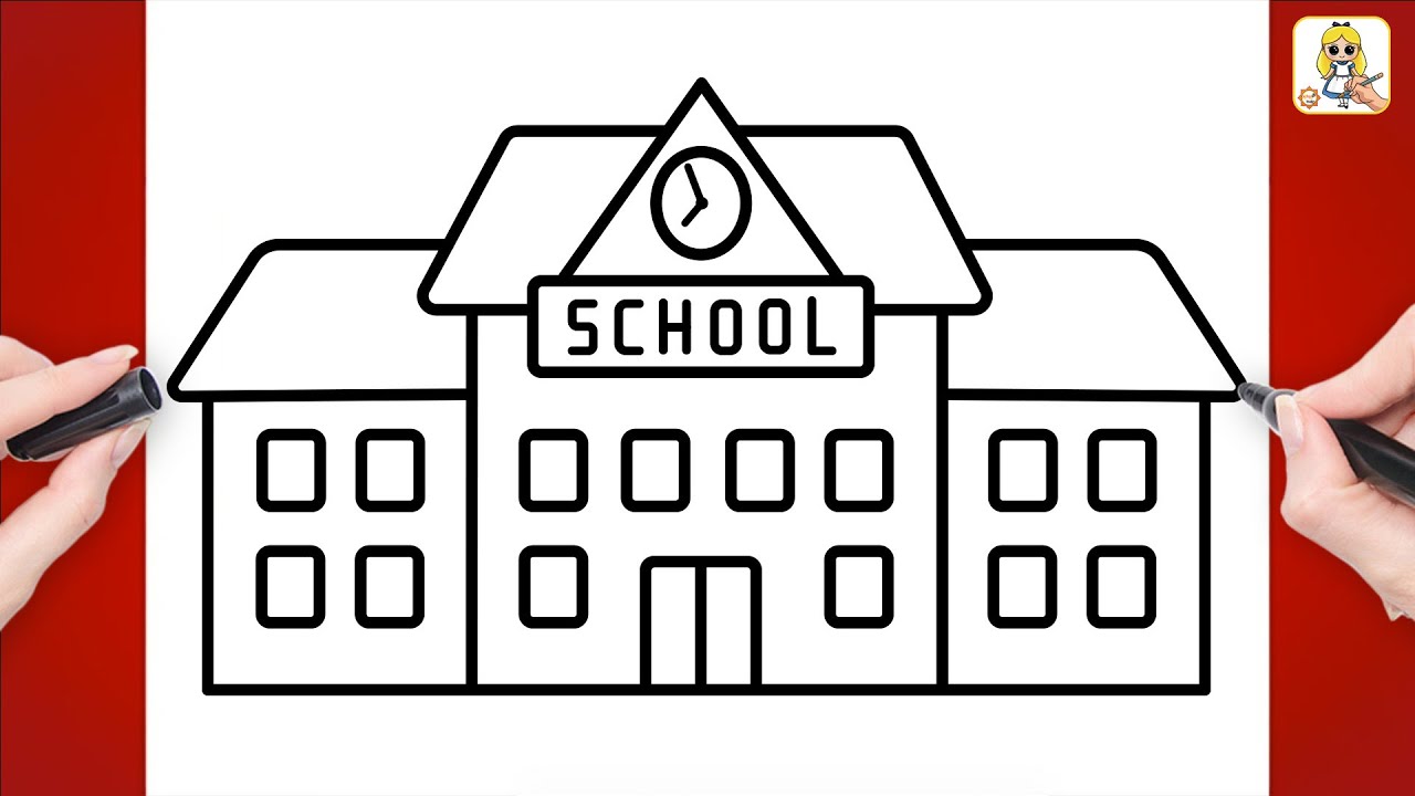 School drawing on squared paper Stock Vector | Adobe Stock