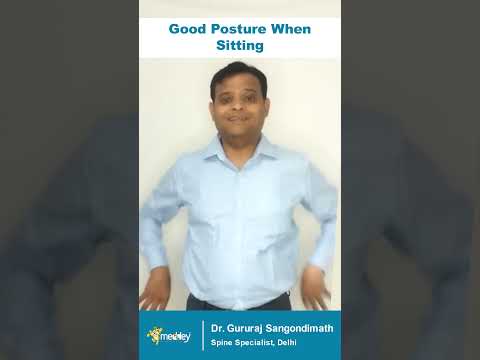 Posture When Sitting | #posturecorrection #posturetips #posture by Meddey Technologies Pvt Ltd