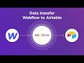 Webflow and Airtable Integration | How to Get Form Data from Webflow to Airtable