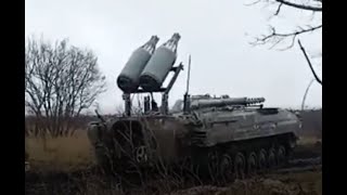 Ukraine Mounts UB-32 Rocket Pods from Helicopters on BMP-1 (Using S-5 Rocket) @UNITED24media