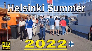 Finland Walks: Summer Evening Walk in Helsinki City Center 2022