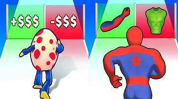 Monster Egg Run VS Mashup Hero Run - Satisfying ASMR Gameplay ALL Levels