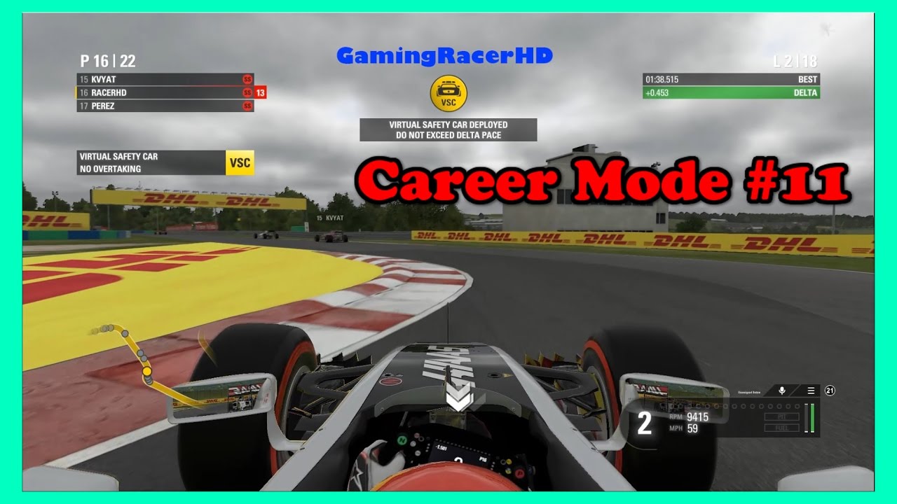 F1 2016 - Career Mode (Season 1) Race #11 - Hungarian Grand Prix [1080p 60FPS]