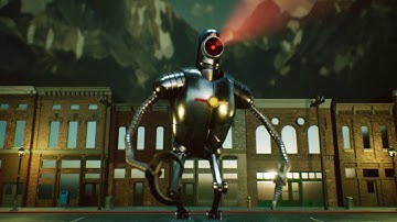 Attack from Outer Space - A Short & Stylish B-Movie Giant Alien Robot Sim!