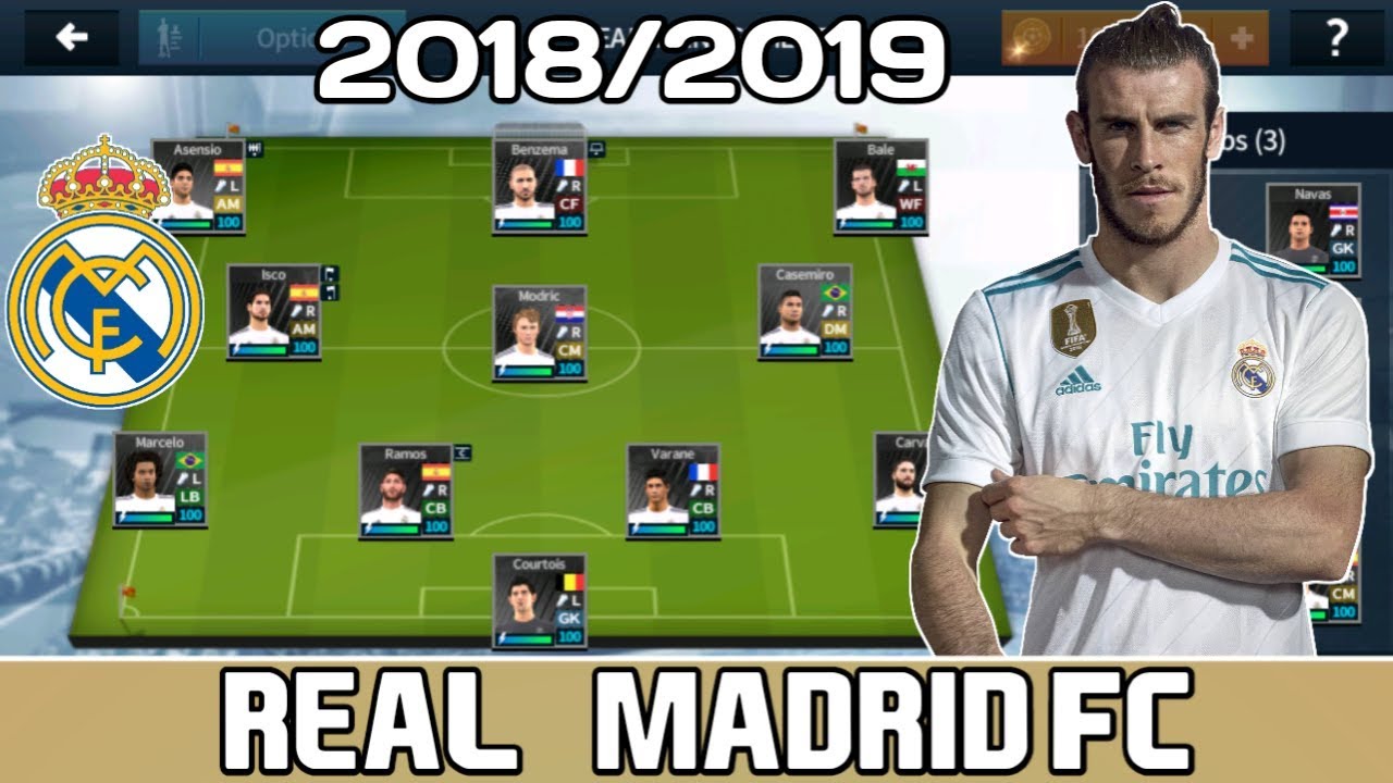 Длс 2018. Дреам Леагуе СОККЕР 2018. Dream League Soccer real Madrid. Состав Реала в Дрим Лиге. Dream League UEFA Champions 2019.