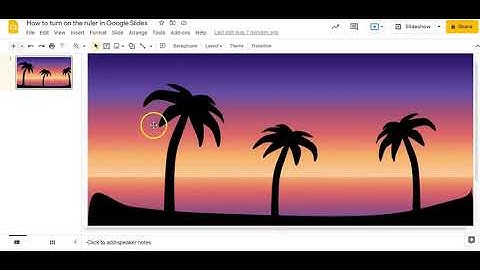 How to turn on and off the ruler in Google Slides