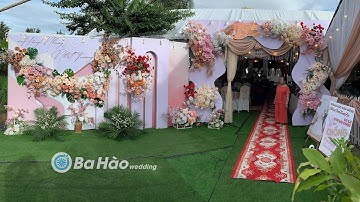 Cổng hoa và backdrop chụp hình ở Gò Công | Dịch vụ Decor tiệc cưới