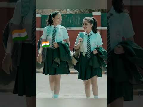 🇮🇳India school uniform girls☺️💜💜#short😊 part