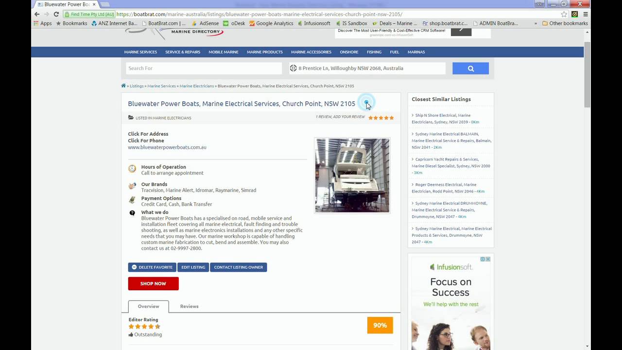 Check listing on BoatBrat Marine Directory